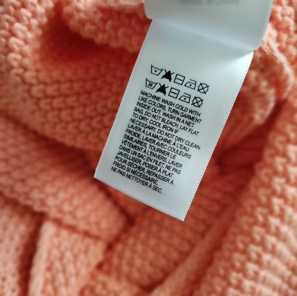 LUCKY Brand melon acrylic knit sweater size L - Picture 3 of 7